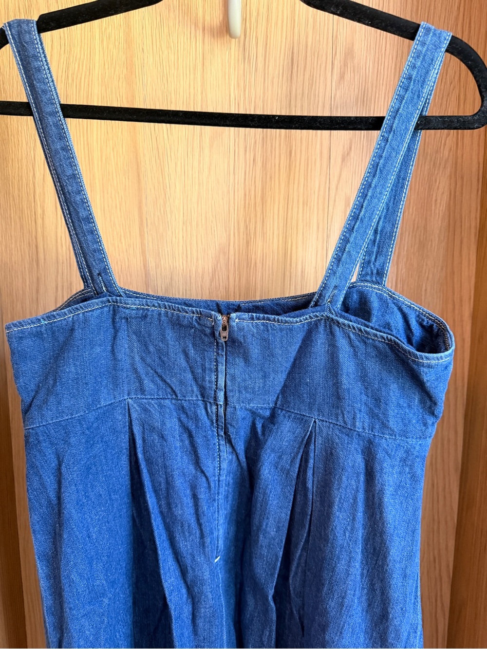 Reformation Cecil Denim Square-Neck Mini Dress - Picture 7 of 7